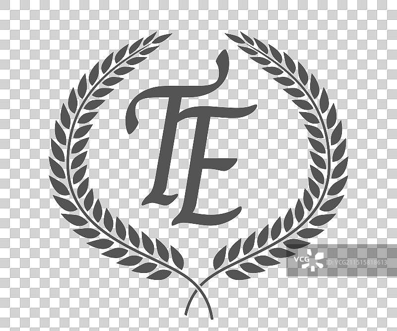 首字母TE花押字logo设计图片素材