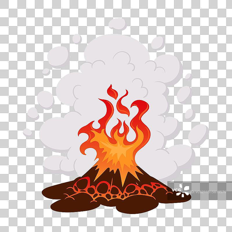 火山喷发自然景观图片素材