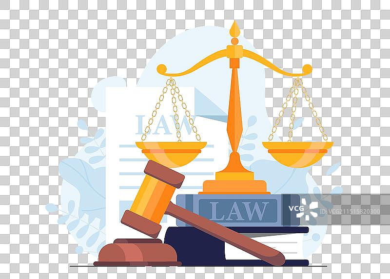 法律与公正概念：法官锤图片素材