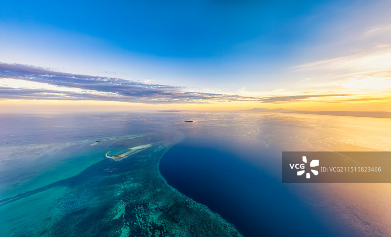 菲律宾，米沙鄢群岛，宿务Cebu，保和岛Bohol，邦劳礁坪Panglao Reef Flat，航拍图片素材