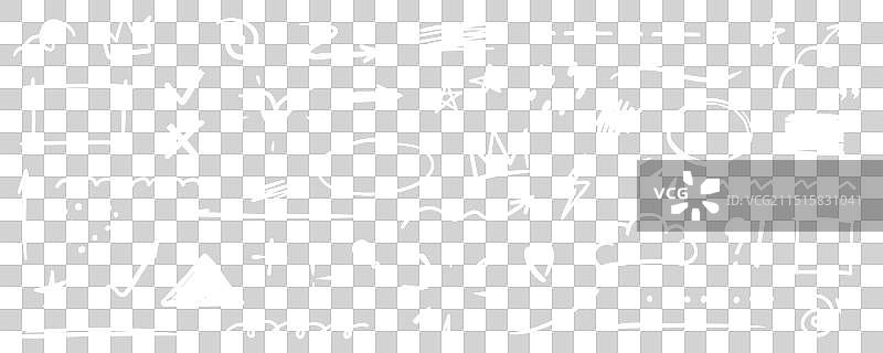 线条形状标记下划线箭头心形笔刷图片素材