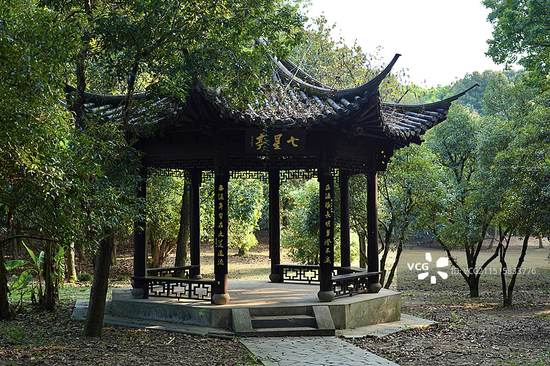杭州植物园七星亭图片素材