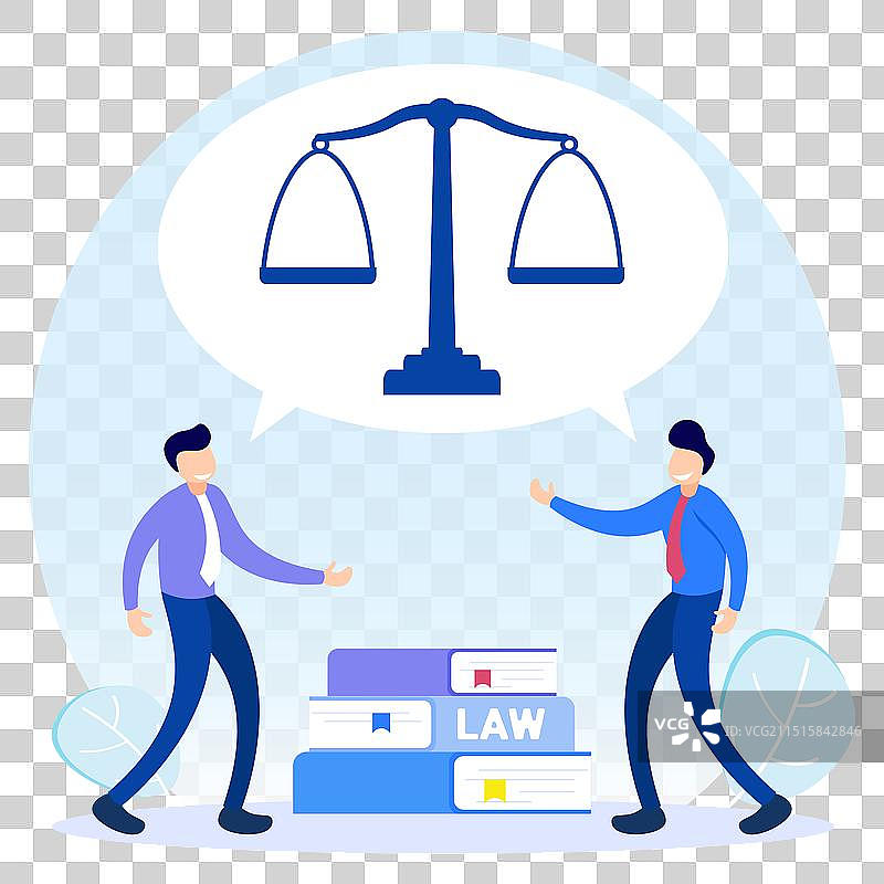 法律与正义的卡通形象图片素材
