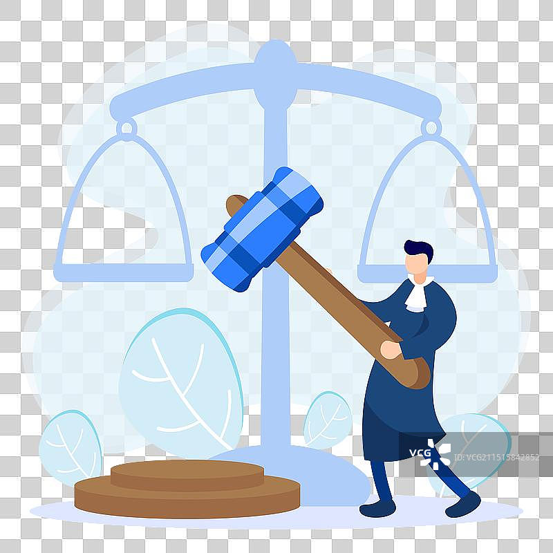 法律与正义的卡通形象图片素材