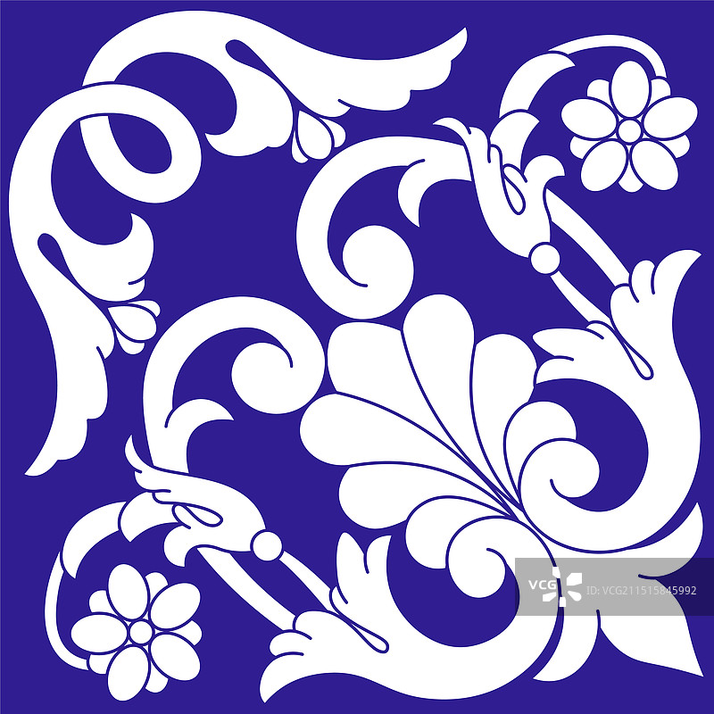 地中海海军蓝陶瓷瓷砖装饰品图片素材