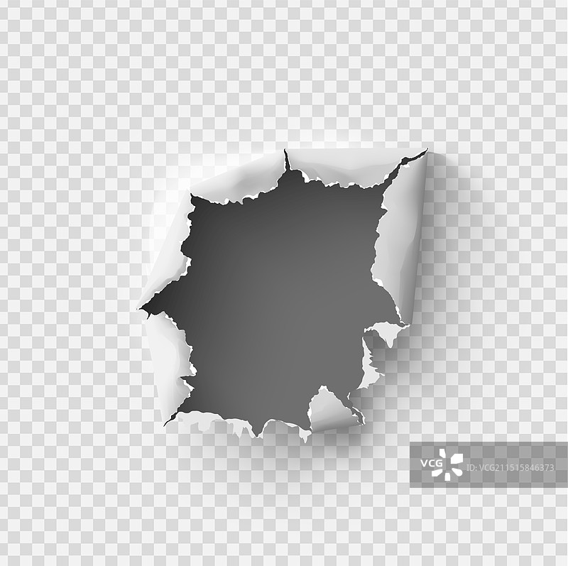 透明背景上撕裂的破纸图片素材