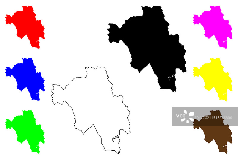 缅甸勃固省行政区划图片素材