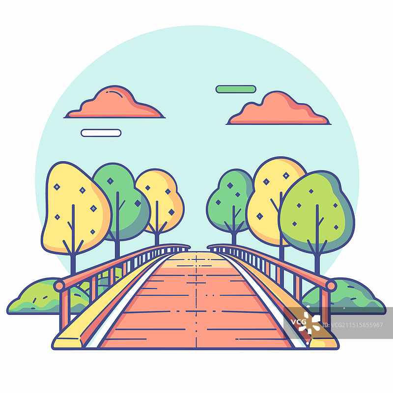 横跨宁静河流的木桥图片素材