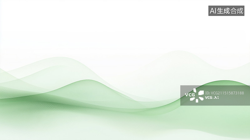【AI数字艺术】轻柔的绿色山丘图片素材