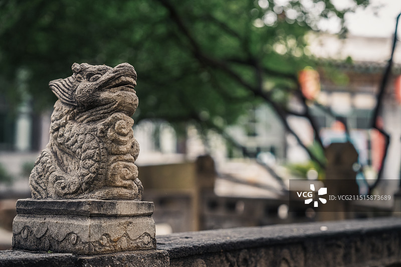 晋中太谷孔祥熙故居十二生肖石雕图片素材