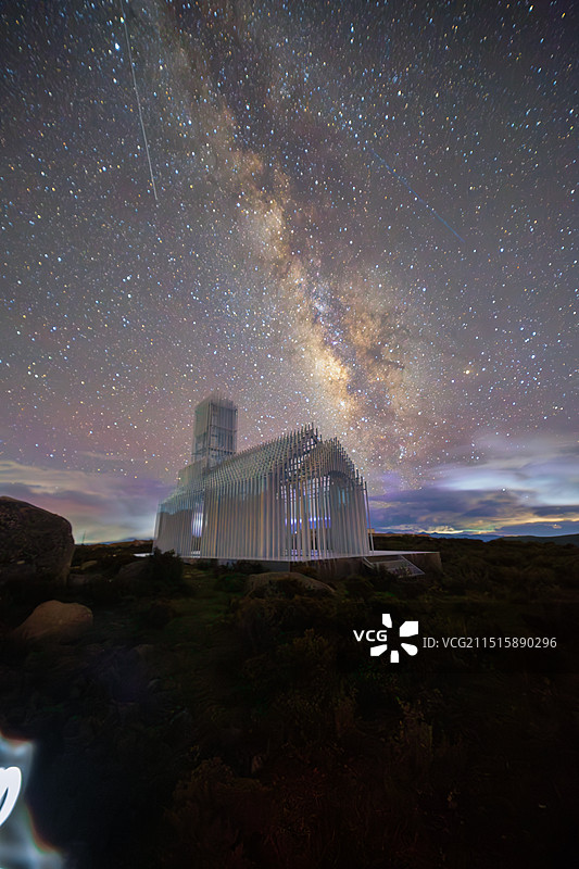 星空下的无影教堂图片素材