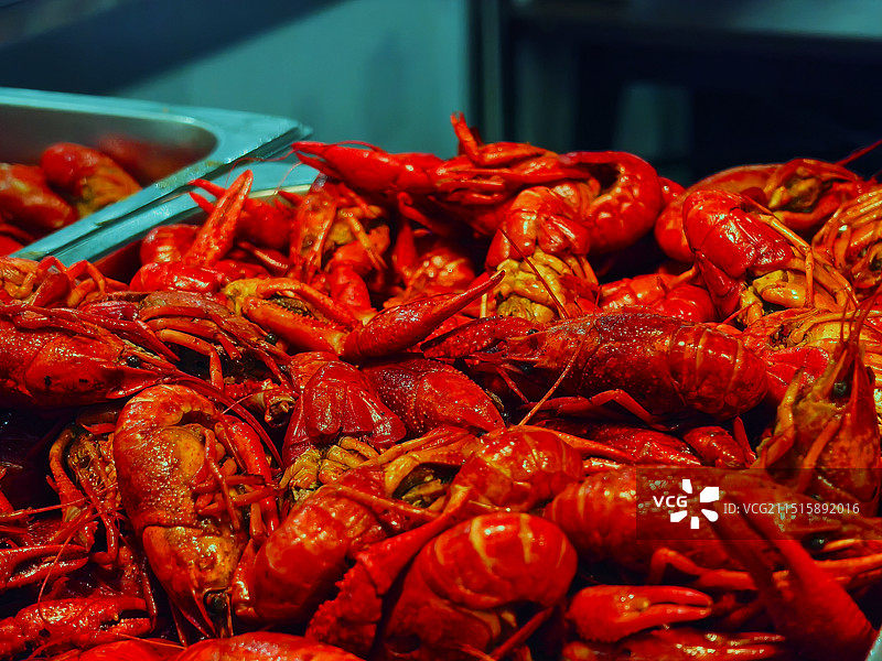 熟食即食爆炒大虾小龙虾蒜蓉粉丝扇贝图片素材