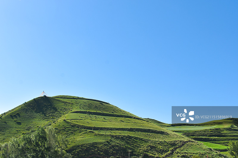 西北甘肃夏季地貌图片素材