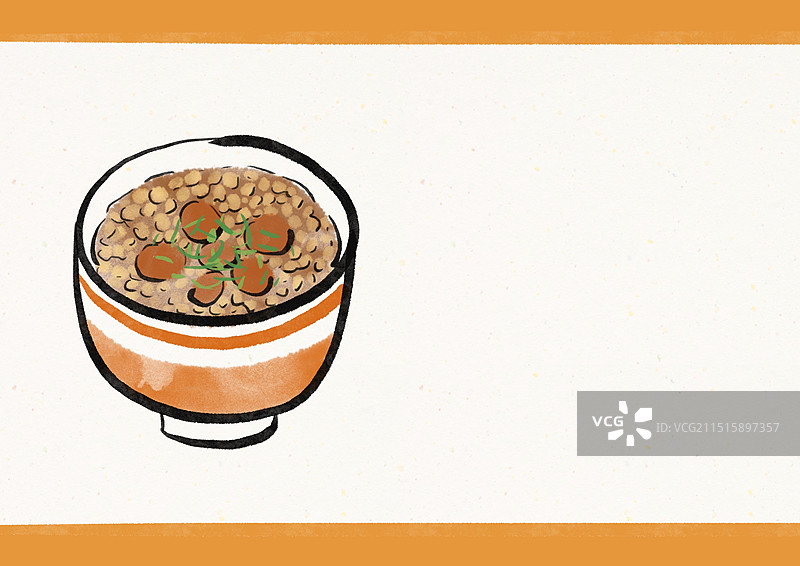 国潮风柳州美食插画-三江油茶图片素材