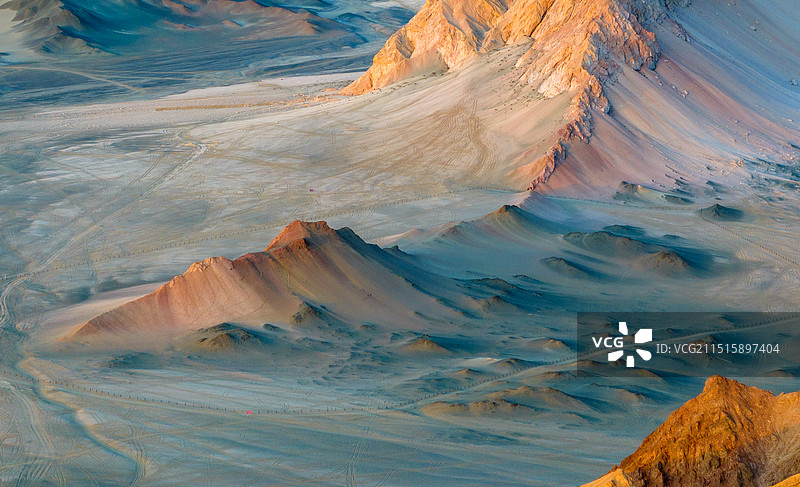 青海海西茫崖冷湖胭脂山景色图片素材