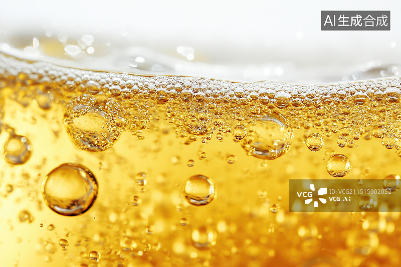 【AI数字艺术】啤酒液体的特写图片素材