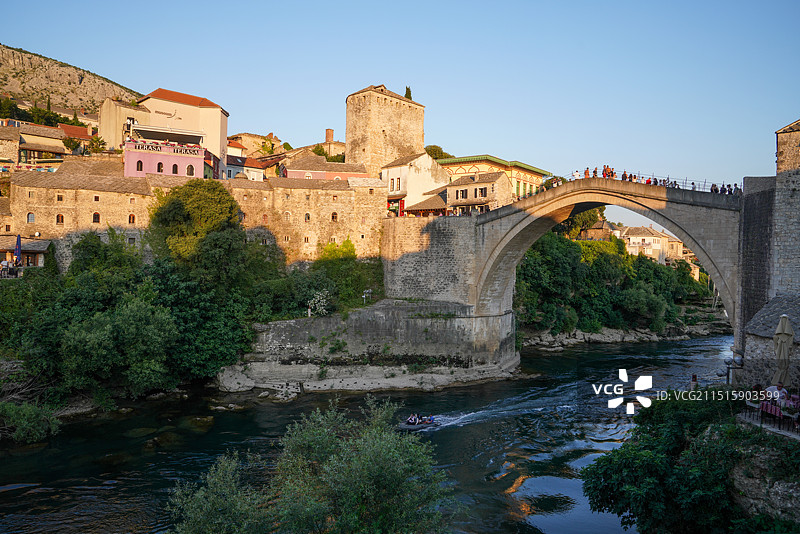 波斯尼亚和黑塞哥维那 莫斯塔尔 古桥 世界文化遗产图片素材