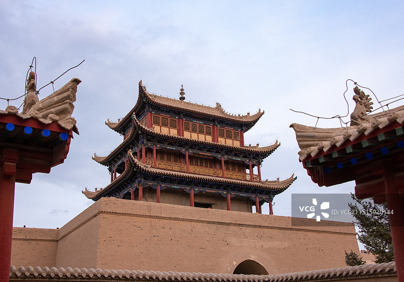 甘肃嘉峪关关城文物景区明长城遗址光化楼图片素材