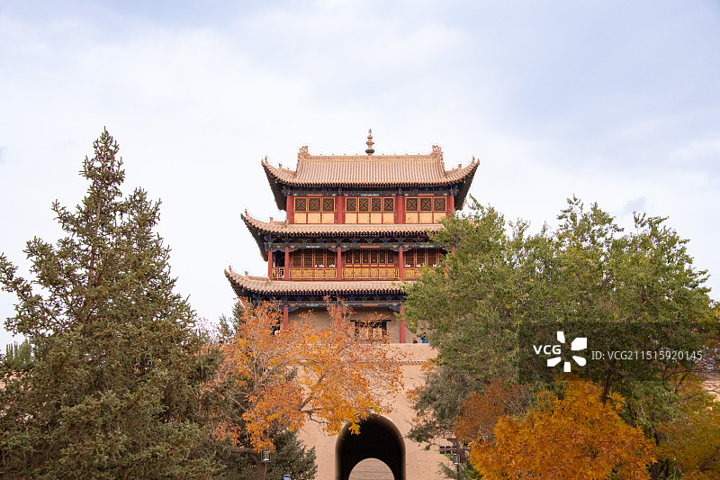 甘肃嘉峪关关城文物景区明长城遗址光化楼图片素材