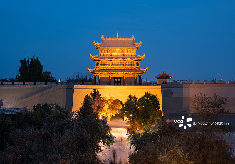 甘肃嘉峪关关城文物景区明长城遗址光化楼图片素材