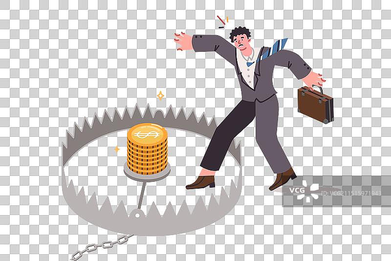 想赚钱的商人的陷阱图片素材