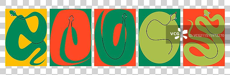 蛇抽象海报图片素材