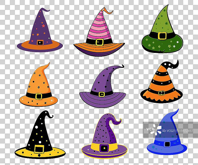 万圣节女巫帽卡通图片素材