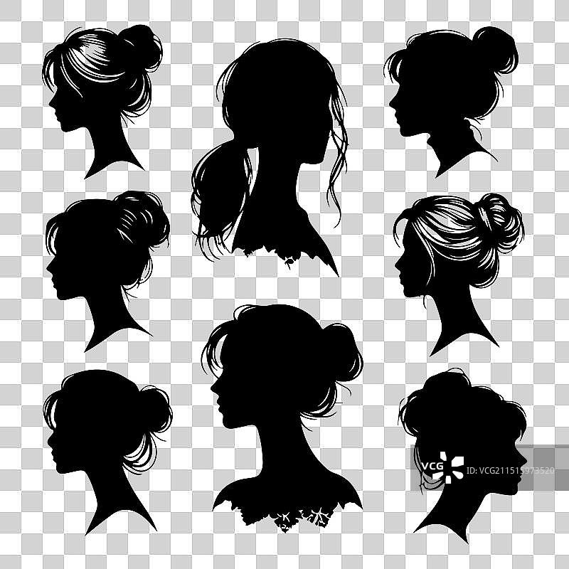 人物头像和肩膀轮廓合集图片素材