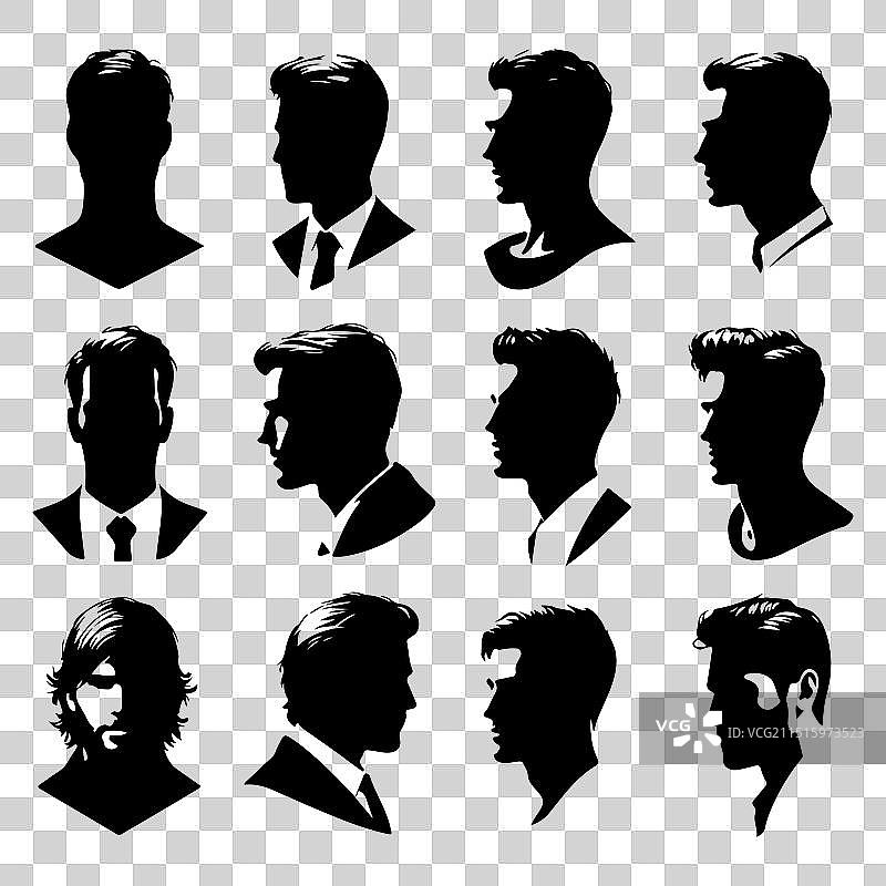 人物头像和肩膀轮廓合集图片素材