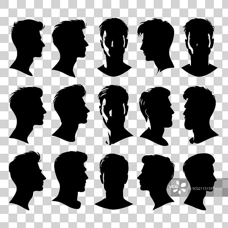 人物头像和肩膀轮廓合集图片素材