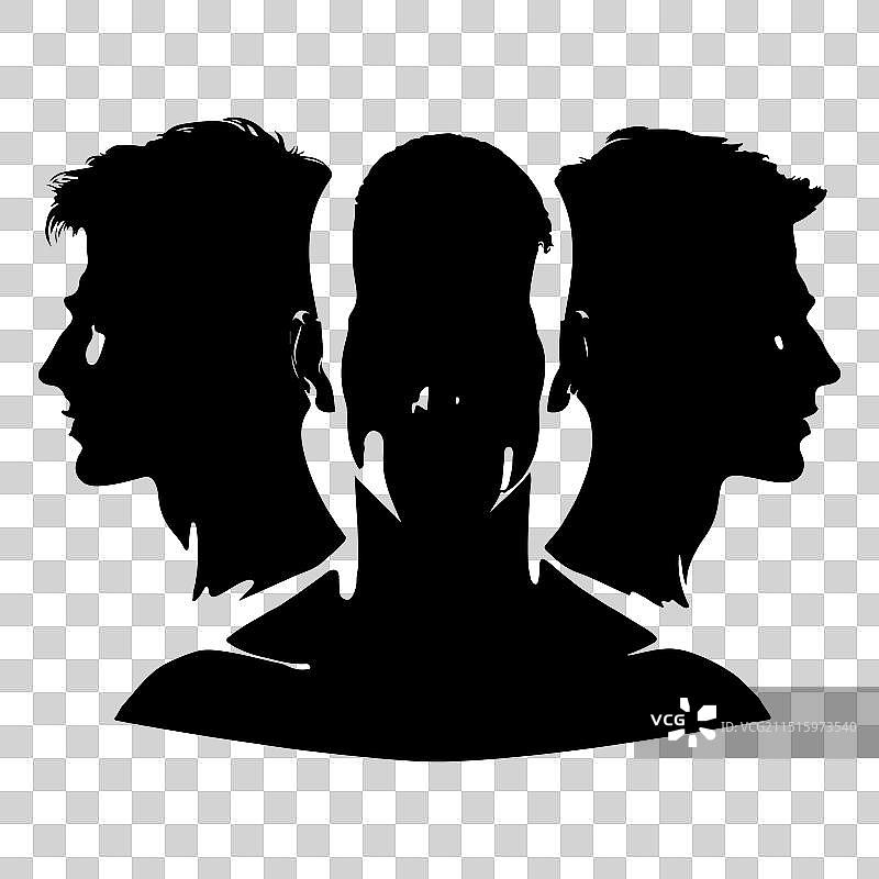 人物头像和肩膀轮廓合集图片素材