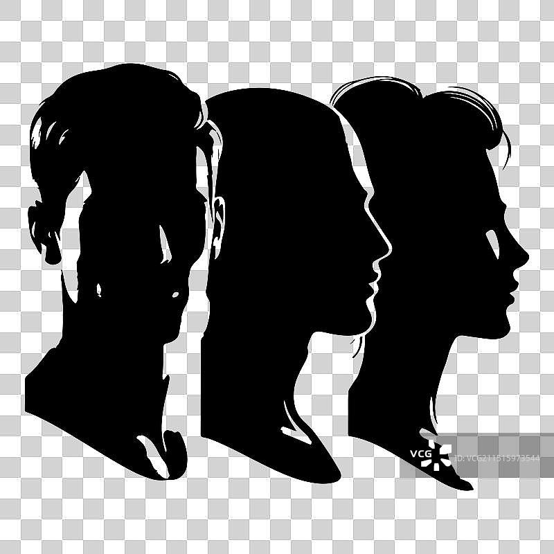 人物头像和肩膀轮廓合集图片素材