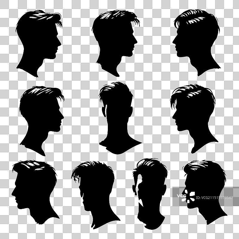 人物头像和肩膀轮廓合集图片素材