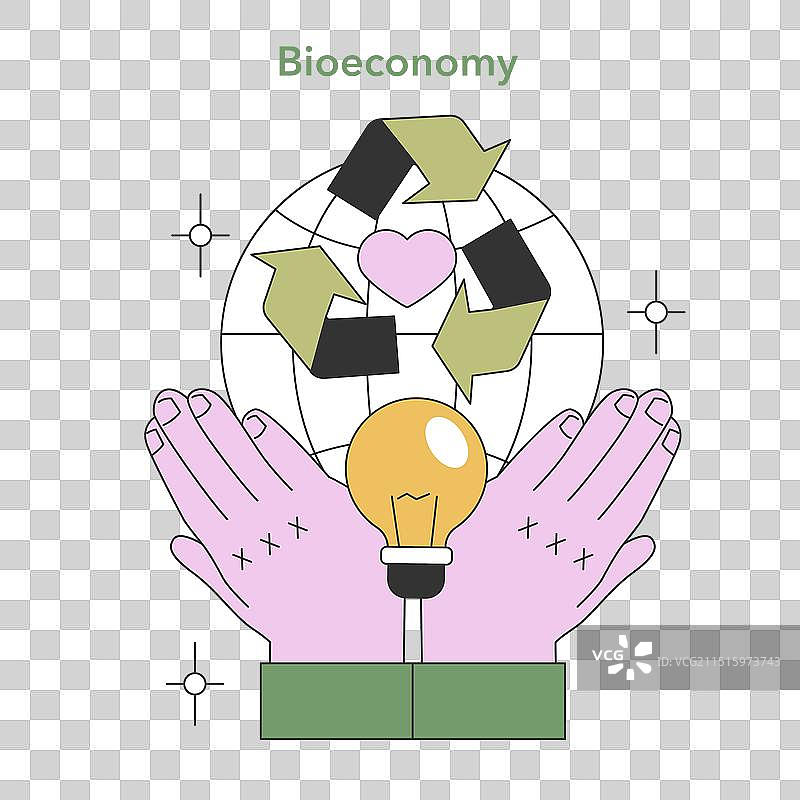 生物经济概念扁平设计图片素材