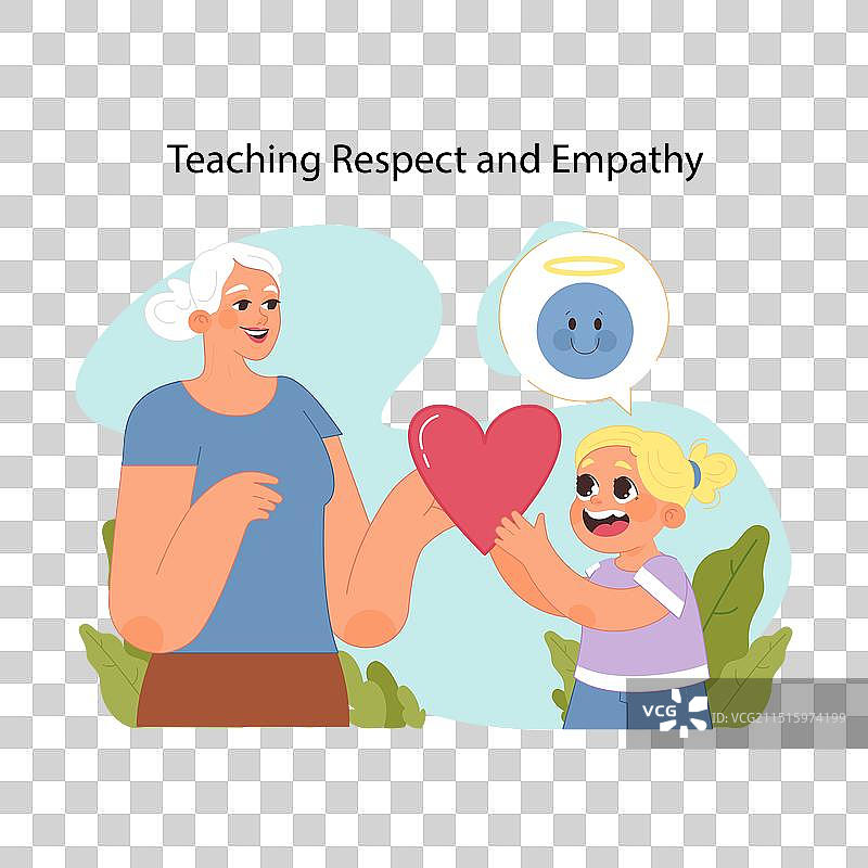 同理心和尊重概念扁平设计图片素材