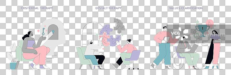 人本主义心理学扁平设计图片素材