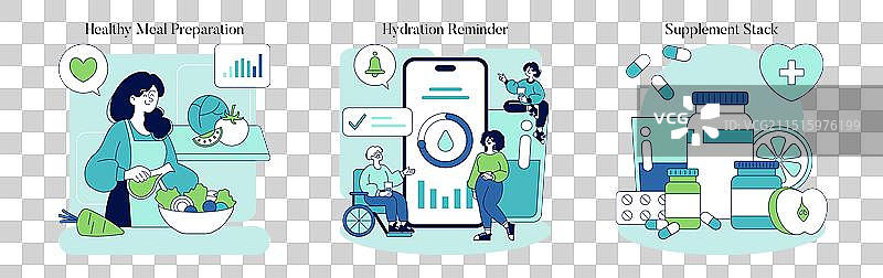 生物黑客扁平设计图片素材