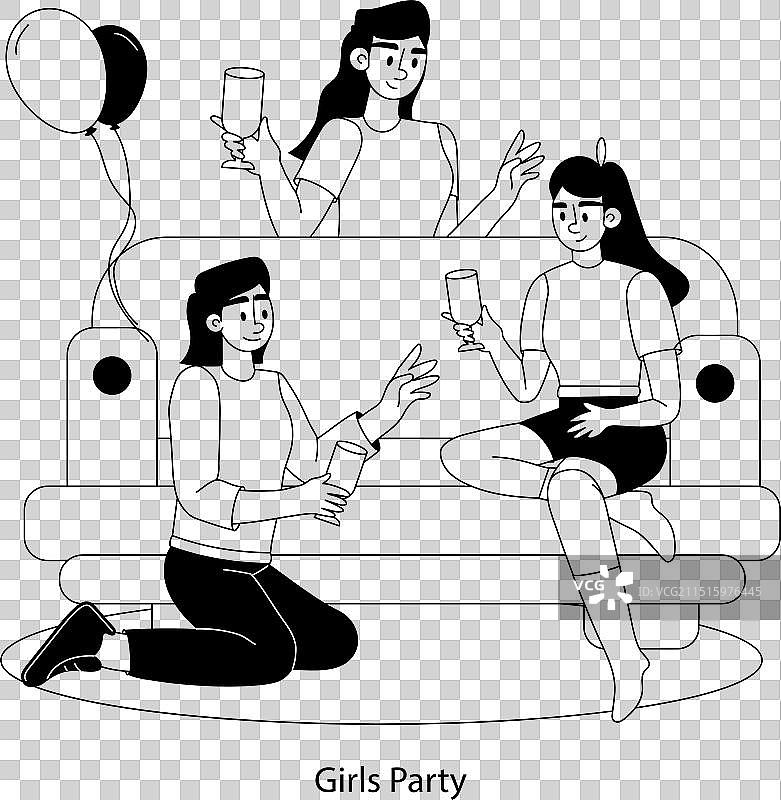 女孩派对图片素材