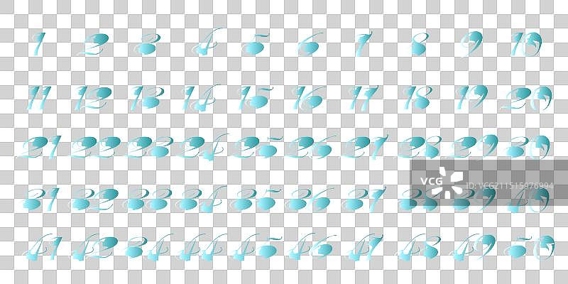 数字1到50图片素材
