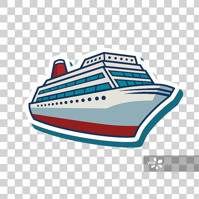邮轮贴纸图片素材