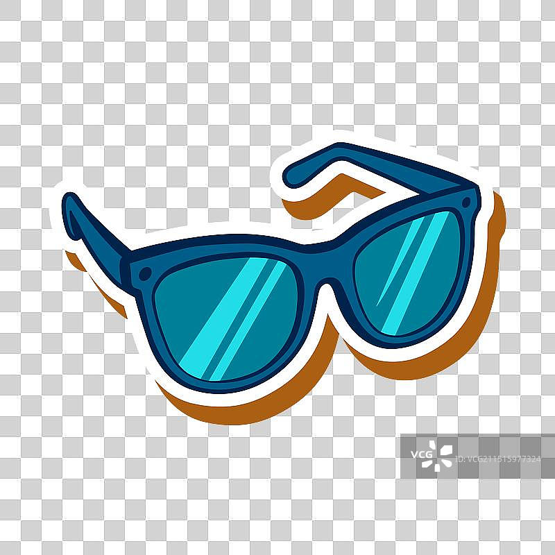 太阳镜贴纸图片素材