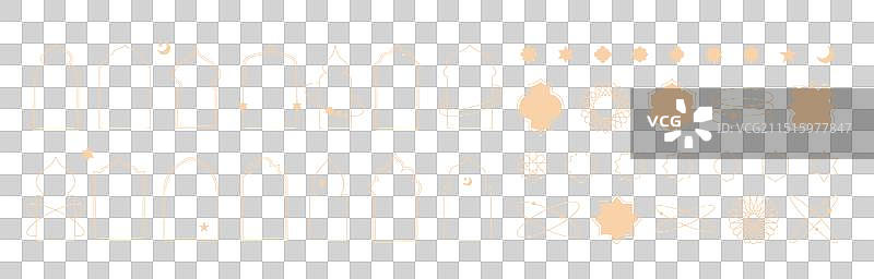 星月伊斯兰窗框造型图片素材