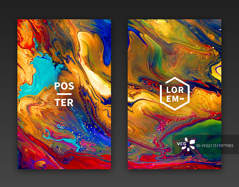 自然抽象流体艺术装饰海报图片素材
