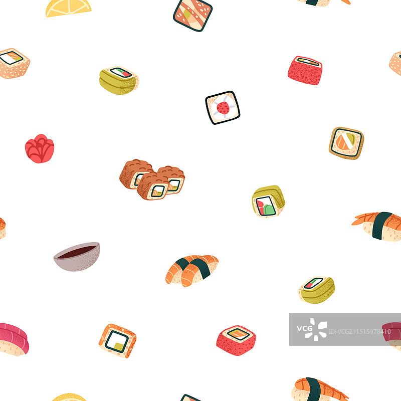 传统日式寿司可重复图案图片素材