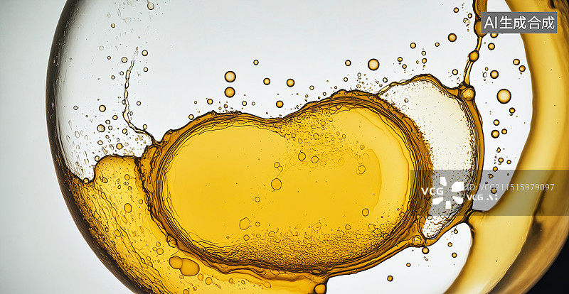 【AI数字艺术】液体中的气泡图片素材