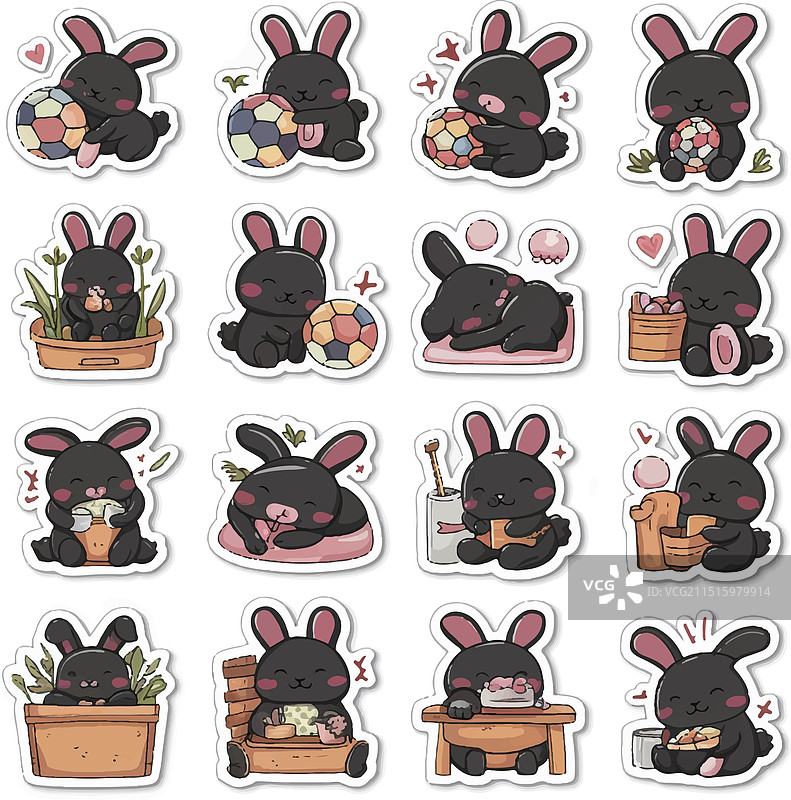 12张可爱贴纸图片素材