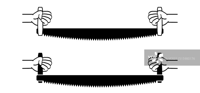 卡通手锯木工锯图片素材