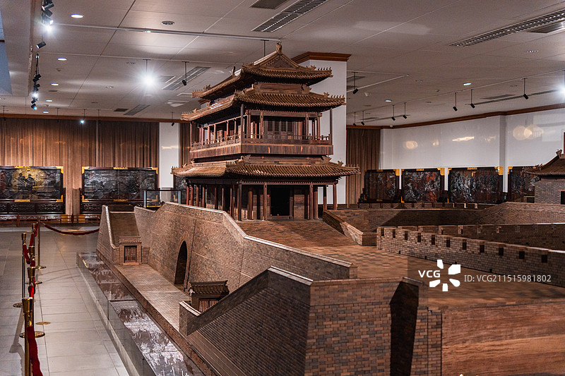 紫檀制永定门城楼（北京紫檀博物馆）图片素材