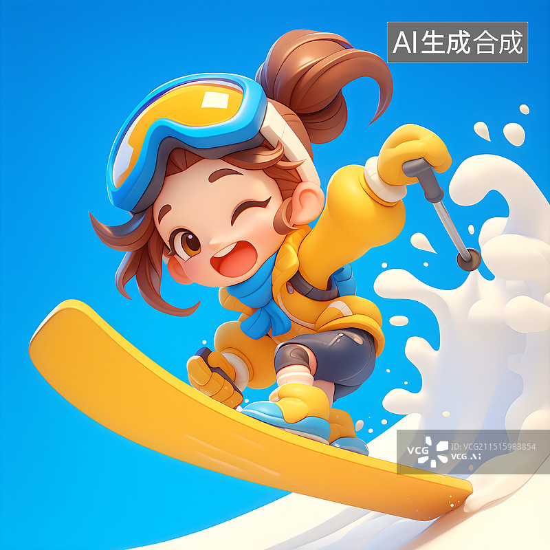 【AI数字艺术】3D卡通夏日商店图片素材