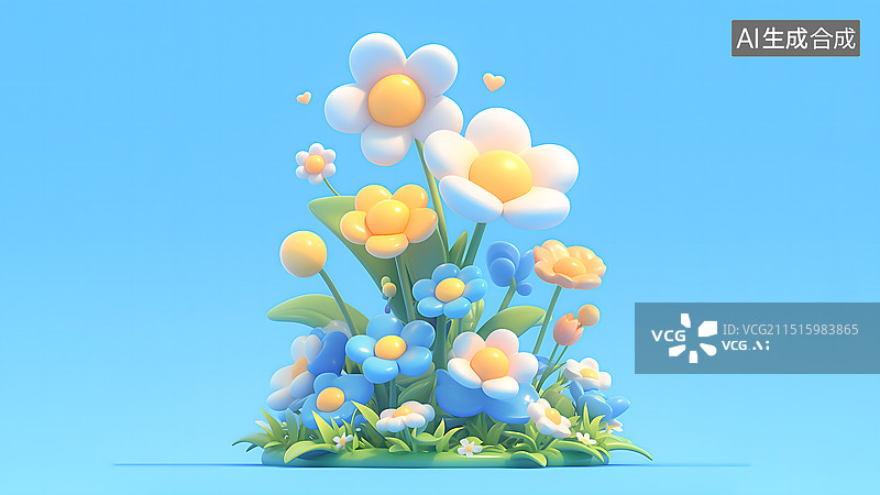 【AI数字艺术】盛开的花朵图片素材